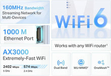 Load image into Gallery viewer, TP-Link RE700X Range Extender WiFi6 AX3000
