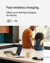 Load image into Gallery viewer, Belkin 2-in-1 Wireless Charging Pad w/ Qi2 15W + Additional USB-C Port - MagSafe-Compatible Charger, Charging Station for iPhone 16 &amp; 15 Series, Samsung Galaxy S25 Series, AirPods, &amp; More - White
