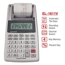 Load image into Gallery viewer, Sharp El1611V Plastic Battery Powered Printing calculator
