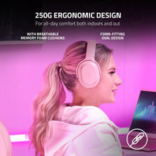 Load image into Gallery viewer, Razer Barracuda X Wireless Gaming &amp; Mobile Headset (PC, Playstation, Switch, Android, iOS): 2022 Model - 2.4GHz Wireless + Bluetooth - Lightweight 250g - 40mm Drivers - Quartz Pink (Renewed)
