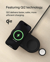 Load image into Gallery viewer, Belkin 2-in-1 Wireless Charging Pad w/ Qi2 15W + Additional USB-C Port - MagSafe-Compatible Charger, Charging Station for iPhone 16 &amp; 15 Series, Samsung Galaxy S25 Series, AirPods, &amp; More - White
