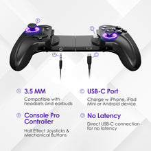 Load image into Gallery viewer, ELO Vagabond Mobile Gaming Controller - iPhone 15/16, iPad Mini &amp; Android Phone Controller (USBC) - Call of Duty Mobile, PS Remote Play, Xbox Cloud Gaming &amp; More - MFI Certified Phone Game Controller
