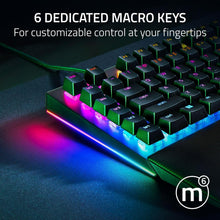 Load image into Gallery viewer, Razer BlackWidow V4 Mechanical Gaming Keyboard: Green Switches Tactile &amp; Clicky - Chroma RGB - 6 Dedicated Macro Keys - Magnetic Wrist Rest - Doubleshot ABS Keycaps - Multi-Function Roller &amp;Media Keys
