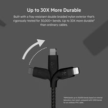 Load image into Gallery viewer, Belkin BoostCharge Pro Flex Braided USB Type A to Lightning Cable (2M/6.6FT), MFi Certified Charging Cable for iPhone 13, 12, 11, Pro, Max, Mini, SE, iPad and More,
