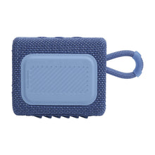Load image into Gallery viewer, JBL Go 3 Eco: Portable Speaker with Bluetooth, Built-in Battery, Waterproof and Dustproof Feature - Blue (Renewed)
