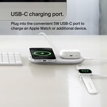 Load image into Gallery viewer, Belkin 3-in-1 MagSafe-Compatible Wireless Charging Pad with Qi2 15W - iPhone Charger - Fast Charging Wireless Charging Station for iPhone 17, 16, &amp; 15 Series, AirPods, Apple Watch, &amp; More - Black
