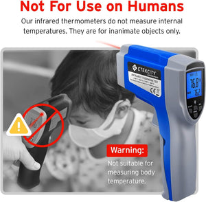 Etekcity Gun Non-contact-58°F ~1022°F (-50°C ~ 550°C) ith Adjustable Emissivity & Max Measure for Meat Refrigerator Pool Oven, Blue