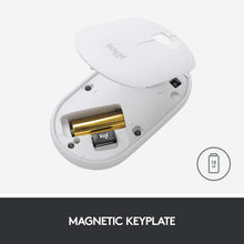 Load image into Gallery viewer, Logitech Pebble Wireless Mouse, Bluetooth or 2.4 GHz with USB Mini-Receiver, Silent, Slim Computer Mouse with Quiet Click for Laptop/Notebook/PC/Mac - White
