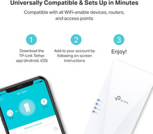 Load image into Gallery viewer, TP-Link AX3000 WiFi 6 Range Extender Internet Booster(RE700X), Dual Band, AP Mode w/Gigabit Port, OFDMA, Beamforming, APP Setup, OneMesh Compatible (Renewed)
