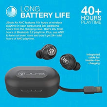 Load image into Gallery viewer, JLab JBuds Air ANC True Wireless Bluetooth Earbuds, Black, Active Noise Canceling, Low Latency Movie Mode, Dual Connect, IP55 Sweat Resistance, Custom 3 EQ Sound Settings…
