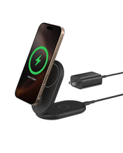 Load image into Gallery viewer, Belkin Magnetic Foldable Wireless Charging Stand 15W - MagSafe-Compatible Qi2-Certified Charger, Wireless Charging Stand for iPhone 16, Galaxy S25, &amp; More
