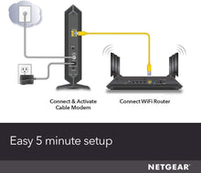 Load image into Gallery viewer, NETGEAR Cable Modem CM600 - Compatible With All Cable Providers Including Xfinity by Comcast, Spectrum, Cox | For Cable Plans Up to 400 Mbps | DOCSIS 3.0 (Renewed)
