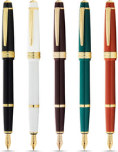 Load image into Gallery viewer, Cross Bailey Light Polished Black Resin and Gold Tone Extra Fine Nib Fountain Pen
