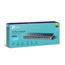 Load image into Gallery viewer, TP-Link 16-Port Desktop Gigabit Ethernet Switch/Hub, Ethernet Splitter, Plug &amp; Play, no Configuration Required, Steel Case(TL-SG116) (Renewed)
