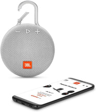 Load image into Gallery viewer, JBL Clip 3 Portable Bluetooth Waterproof Speaker - White (Renewed)
