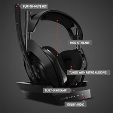 Load image into Gallery viewer, ASTRO Gaming A50 Wireless Headset + Base Station Gen 4 - Compatible with Xbox Series X|S, Xbox One, PC, Mac - Black/Gold
