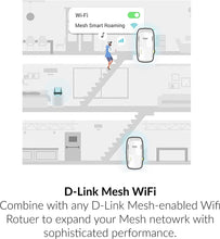 Load image into Gallery viewer, D-Link AC1750 Mesh Wi-Fi Range Extender - Cover up to 2000 sq.ft- Dual Band, MU-MIMO, Mesh, WPA3, Booster, Repeater, Access Point, Extend Wi-Fi in Your Home, Gigabit Port, Easy App Setup (DAP-1755-US)
