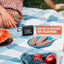Load image into Gallery viewer, JBL Go 3: Portable Speaker with Bluetooth, Built-in Battery, Waterproof and Dustproof Feature - Red (JBLGO3REDAM)

