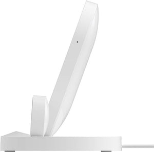 Belkin 3-In-1 Wireless Charging Station - Fast Wireless Charging For Apple Iphone 14, Iphone 13 & Iphone 12 Series & Apple Watch (All Series) - With Additional USB A Port For Multiple Devices (White)