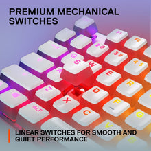 Load image into Gallery viewer, SteelSeries Apex 7 TKL Compact Mechanical Gaming Keyboard – OLED Smart Display – USB Passthrough and Media Controls – Linear and Quiet – RGB Backlit (Red Switch) - Ghost
