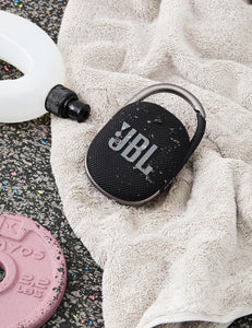 JBL Clip 4 - Portable Bluetooth speaker with a built-in battery, IP67 waterproof and dustproof, Compact size and great sound. - Black