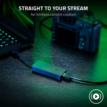 Load image into Gallery viewer, Razer Ripsaw X USB Capture Card w/Camera Connection: 4K 30FPS - OBS &amp; Streamlabs Compatible - for Streaming, Gaming, Video Conference, Zoom, Teams - HDMI 2.0 &amp; USB 3.0 - Compact Design - Plug &amp; Play
