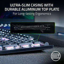 Load image into Gallery viewer, Razer DeathStalker V2 Gaming Keyboard: Low Profile Optical Switches Linear Red - Durable Coated Keycaps - Aluminum Top Plate - Multi Function Roller &amp; Media Button - Chroma RGB - Snap Tap
