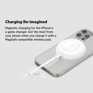 Belkin Magnetic Wireless Charger (Power Supply Not Included) Compatible with MagSafe with 2M (6ft) Extra-Long Cable Qi Charging Pad for iPhone 12,