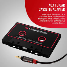 Load image into Gallery viewer, Monster iCarPlay Cassette Adapter 800 for iPod and iPhone -3 feet
