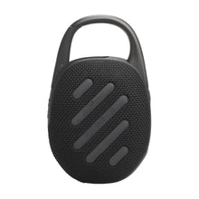 Load image into Gallery viewer, JBL Clip 5 - Ultra-PortaJBL Clip 5 - Ultra-Portable, Waterproof &amp; Dustproof Bluetooth Speaker, Big Pro Sound with Punchy bass, Integrated Carabiner, Up to 12 Hours of Play, (Black) (Renewed)
