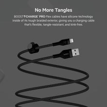 Load image into Gallery viewer, Belkin BoostCharge Pro Flex Braided USB Type A to Lightning Cable (2M/6.6FT), MFi Certified Charging Cable for iPhone 13, 12, 11, Pro, Max, Mini, SE, iPad and More,
