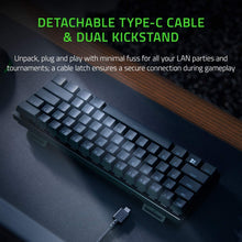 Load image into Gallery viewer, Razer Huntsman Mini 60% Gaming Keyboard: Fastest Keyboard Switches Ever - Clicky Optical Switches - Chroma RGB Lighting - PBT Keycaps - Onboard Memory - Classic Black
