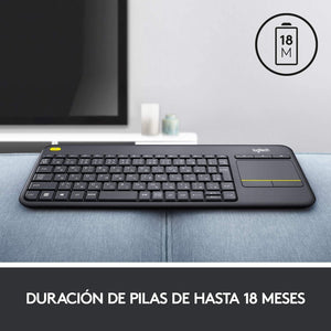 Logitech - Keyboard with Touchpad Logitech K400 Plus Black