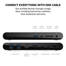 Load image into Gallery viewer, Belkin Thunderbolt 3 Dock Pro w/ Thunderbolt 3 Cable - USB-C Hub - USB-C Docking Station for MacOS &amp; Windows, Dual 4K @60Hz, 40Gbps Transfer Speed, 85W Upstream Charging, w/ Ethernet, SD &amp; Audio Ports
