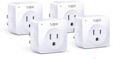Load image into Gallery viewer, TP-Link Tapo Smart Plug Mini, Smart Home Wifi Outlet Works with Alexa Echo &amp; Google Home, No Hub Required, New Tapo APP Needed (P100 4-pack)
