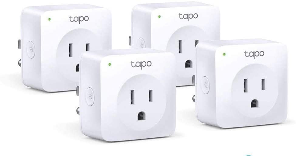 TP-Link Tapo Smart Plug Mini, Smart Home Wifi Outlet Works with Alexa Echo & Google Home, No Hub Required, New Tapo APP Needed (P100 4-pack)