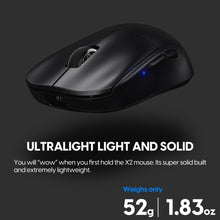 Load image into Gallery viewer, Pulsar Gaming Gears X2 Wireless Gaming Mouse, Ultra Lightweight, Symmetrical, 2.4 Ghz 1 ms, 26000 DPI, Optical Sensor PAW3395, TTC Gold Encoder
