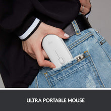 Load image into Gallery viewer, Logitech Pebble Wireless Mouse, Bluetooth or 2.4 GHz with USB Mini-Receiver, Silent, Slim Computer Mouse with Quiet Click for Laptop/Notebook/PC/Mac - White
