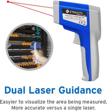 Load image into Gallery viewer, Etekcity Infrared Thermometer 1022D (Not for Human) Dual Laser Temperature Gun Non-contact-58℉~1022℉ (-50℃ ~ 550℃) with Adjustable Emissivity &amp; Max Measure, Standard Size, Blue &amp; Gray
