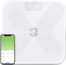 Load image into Gallery viewer, Etekcity Smart Digital Bathroom Weight Scale, Scales for Body Weight and Fat, Wellness Bluetooth Health Monitor, 12.2 x 12.2 inches, White
