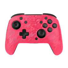Load image into Gallery viewer, PDP Gaming Faceoff Deluxe Wireless Switch Pro Controller - Pink Camo / Camouflage - Officially Licensed by Nintendo - Customizable buttons, sticks, triggers, and paddles - Motion Sensing Controllers
