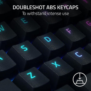 Razer BlackWidow V4 Mechanical Gaming Keyboard: Green Switches Tactile & Clicky - Chroma RGB - 6 Dedicated Macro Keys - Magnetic Wrist Rest - Doubleshot ABS Keycaps - Multi-Function Roller &Media Keys