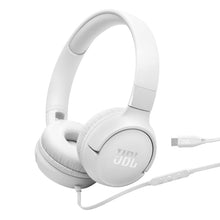 Load image into Gallery viewer, JBL Tune 520C - USB-C Wired on-Ear Headphones with Hi-Res Audio Support, JBL Pure Bass Sound, Comfort fit, USB-C connectivity, 3-Button Remote with Microphone and EQ presets Control (Black)
