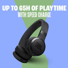 Load image into Gallery viewer, JBL Live 670NC - Wireless On-Ear Headphones with Adaptive Noise Cancelling with Smart Ambient, Up to 70H Battery Life with Speed Charge, Lightweight, Comfortable and Foldable Design (Black)
