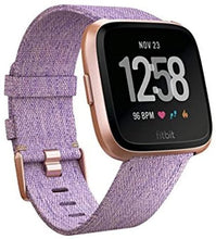 Load image into Gallery viewer, Fitbit Versa Special Edition Smartwatch with Woven Band - Lavender / Rose Gold (Renewed)
