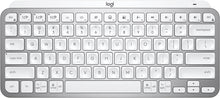 Load image into Gallery viewer, Logitech MX Keys Mini Minimalist Wireless Illuminated Keyboard, Compact, Bluetooth, Backlit, USB-C, Compatible with Apple macOS, iOS, Windows, Linux, Android, Metal Build - Pale Gray (Renewed)
