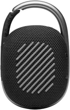 Load image into Gallery viewer, JBL Clip 4: Portable Speaker with Bluetooth, Built-in Battery, Waterproof and Dustproof Feature (Black)
