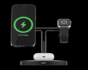 Belkin MagSafe Charger Compatible 3-in-1 Wireless Charging Stand