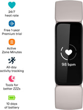 Load image into Gallery viewer, Fitbit Inspire 2 Health &amp; Fitness Tracker with a Free 1-Year Fitbit Premium Trial, 24/7 Heart Rate, One Size (S &amp; L Bands Included)
