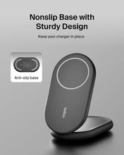 Load image into Gallery viewer, Belkin Magnetic Foldable Wireless Charging Stand 15W - MagSafe-Compatible Qi2-Certified Charger, Wireless Charging Stand for iPhone 16, Galaxy S25, &amp; More

